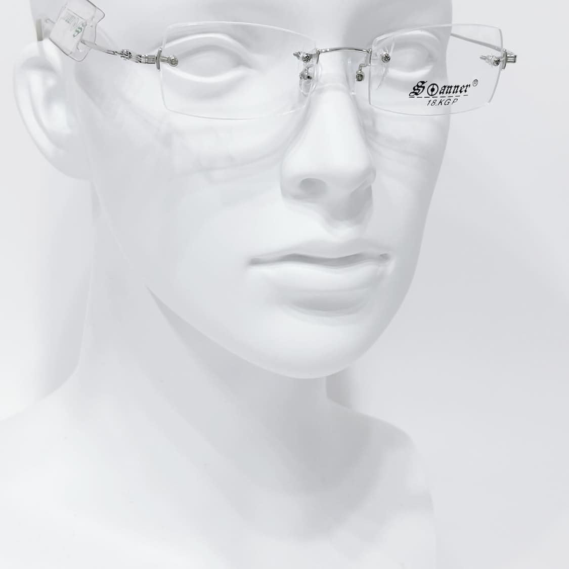 SCANNER 실버 스퀘어 무테 데드스탁 빈티지안경 상품이미지5