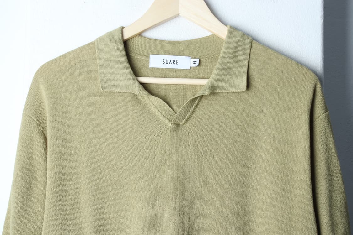 (M-L) 수아레 반팔 카라 티셔츠 니트 브이넥 놈코어-H31974 상품이미지3