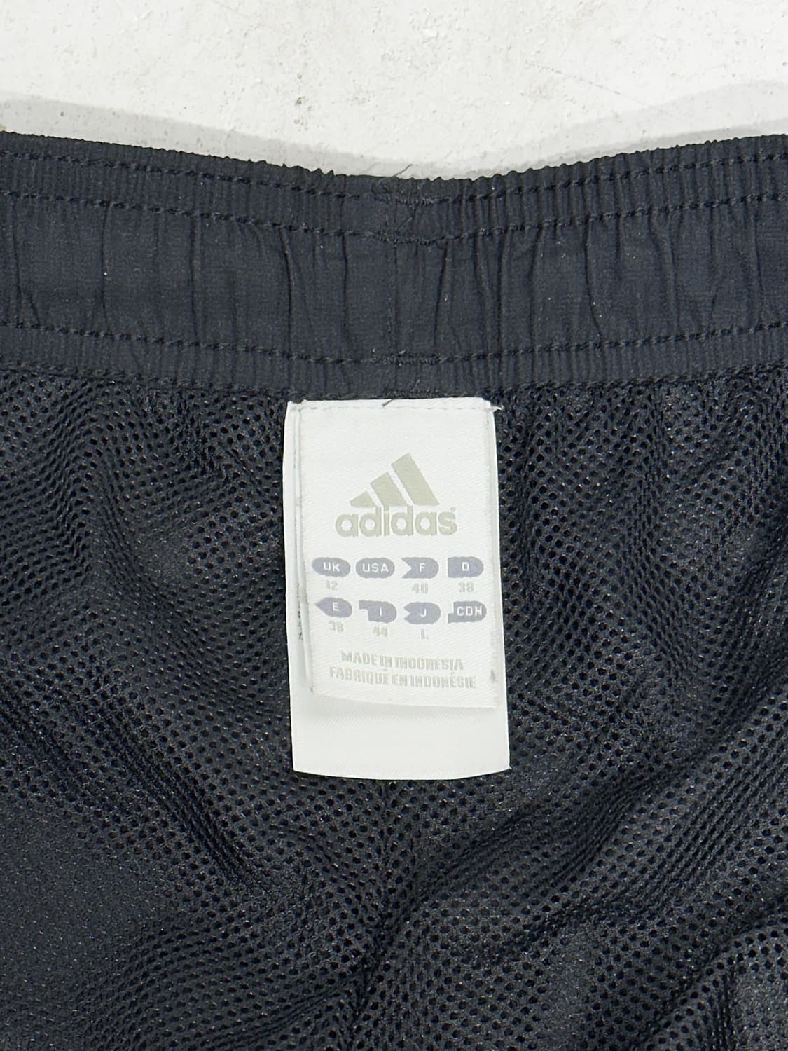 아디다스 블랙 와이드 화이트 삼선 스몰 로고 트랙 팬츠 추리닝 바지 L 상품이미지7