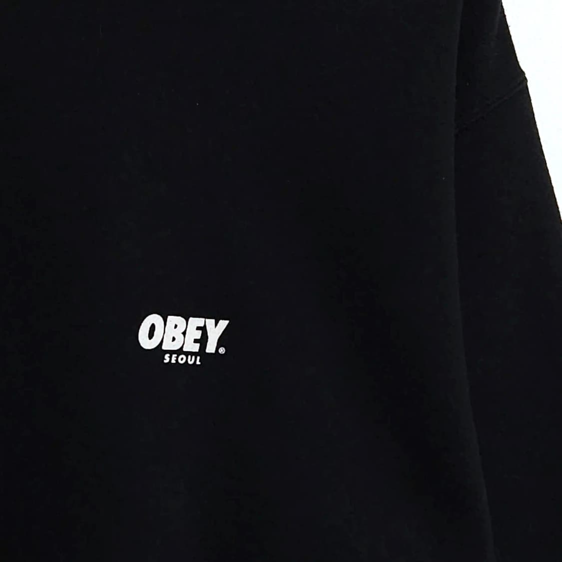남녀공용M)OBEY 오베이 서울 에디션 맨투맨 블랙 상품이미지2