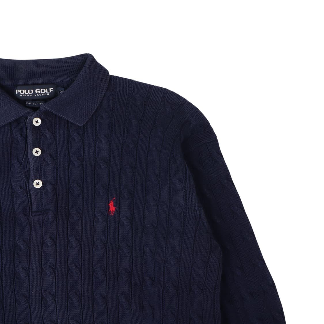 폴로 랄프로렌 네이비 케이블 버튼업 니트 상품이미지3