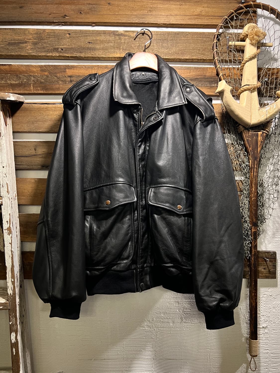 [L]90's USA 빈티지 리얼레더 G-1 플라이트 자켓 상품이미지1