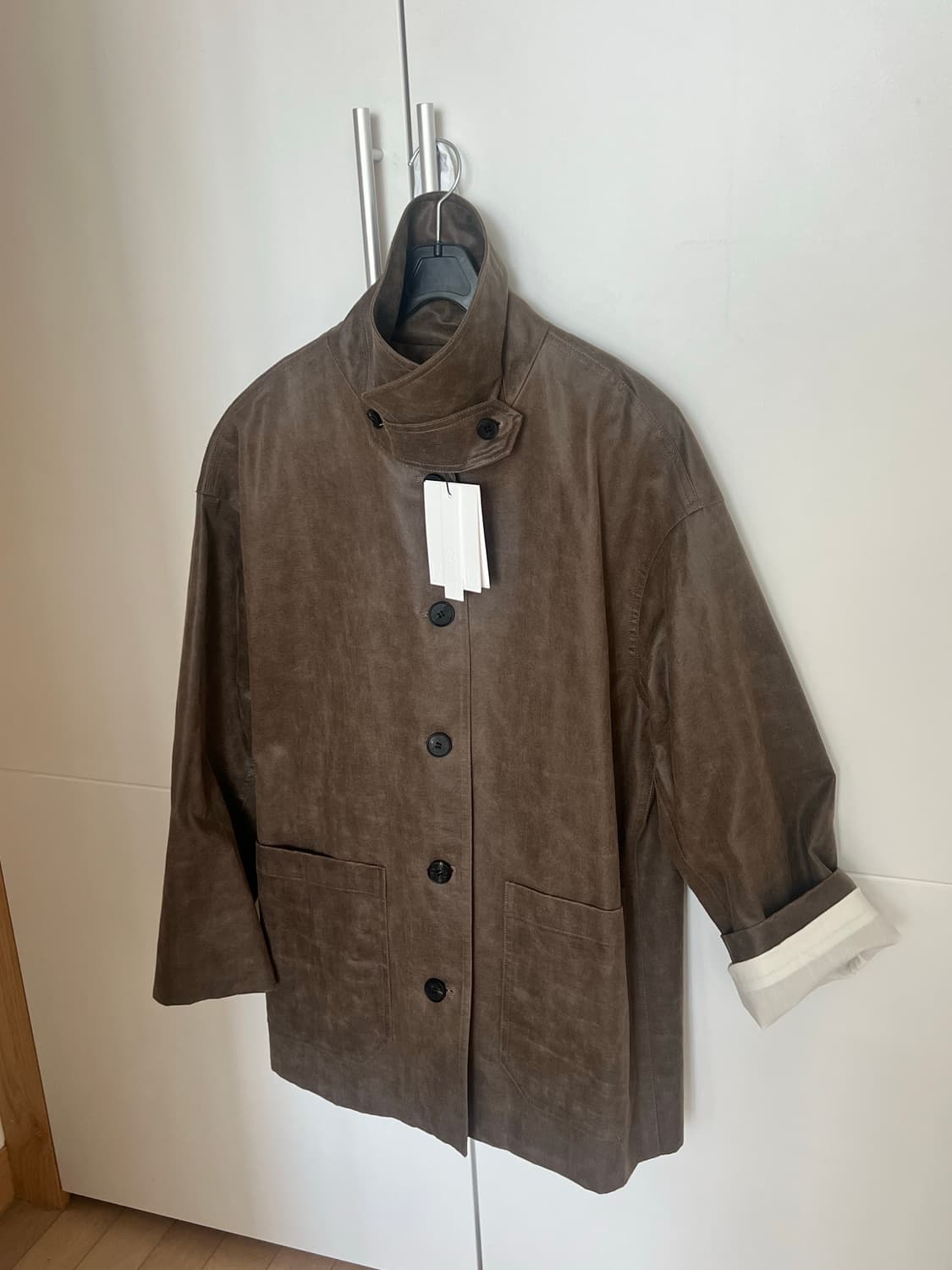 L’eau 로우 textured leather jacket 상품이미지5