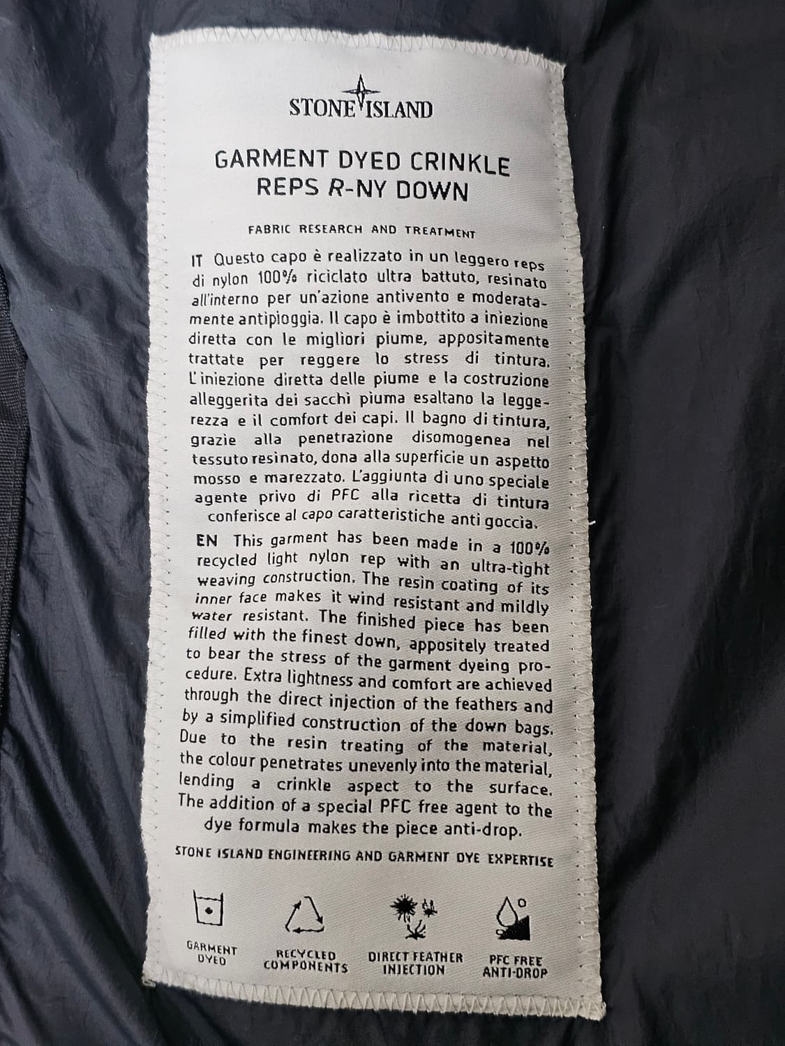 스톤아일랜드 크링클랩스 리사이클 나일론 다운 베스트 상품이미지6