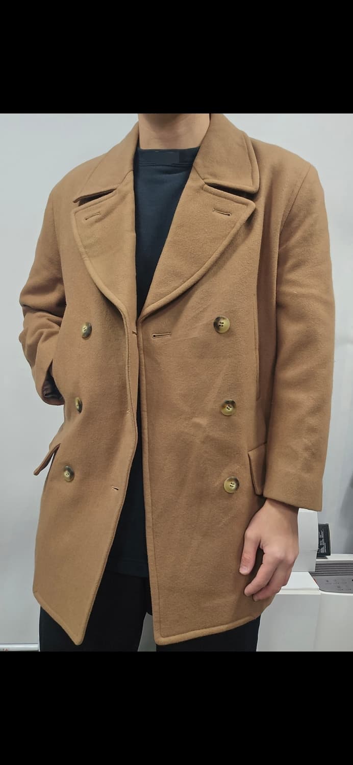 CHAPS 챕스랄프로렌 더블 브레스트 울 코트 브라운 상품이미지3