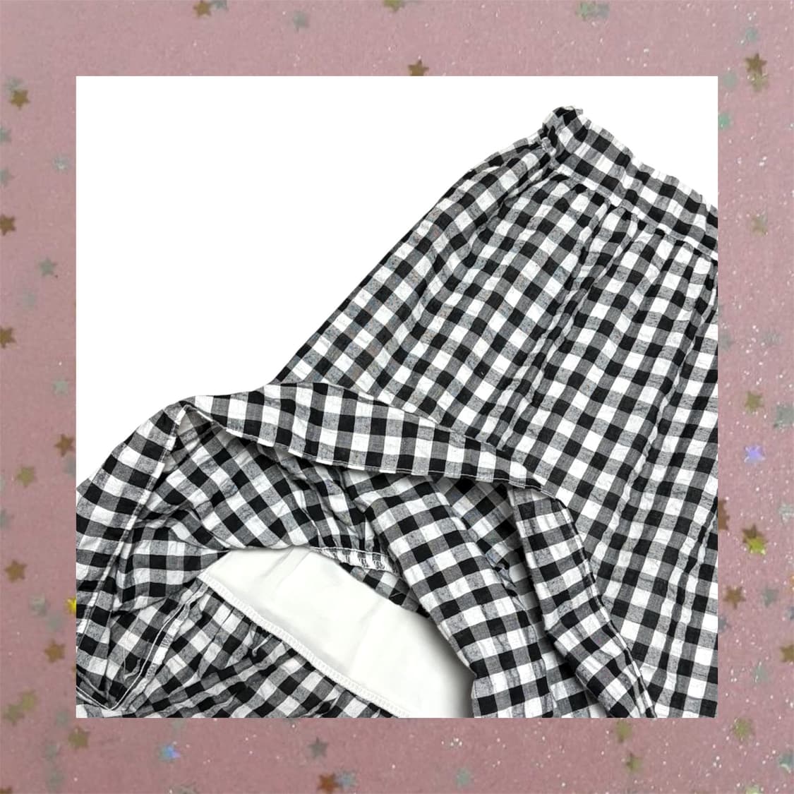 포켓 체크 롱스커트 상품이미지4