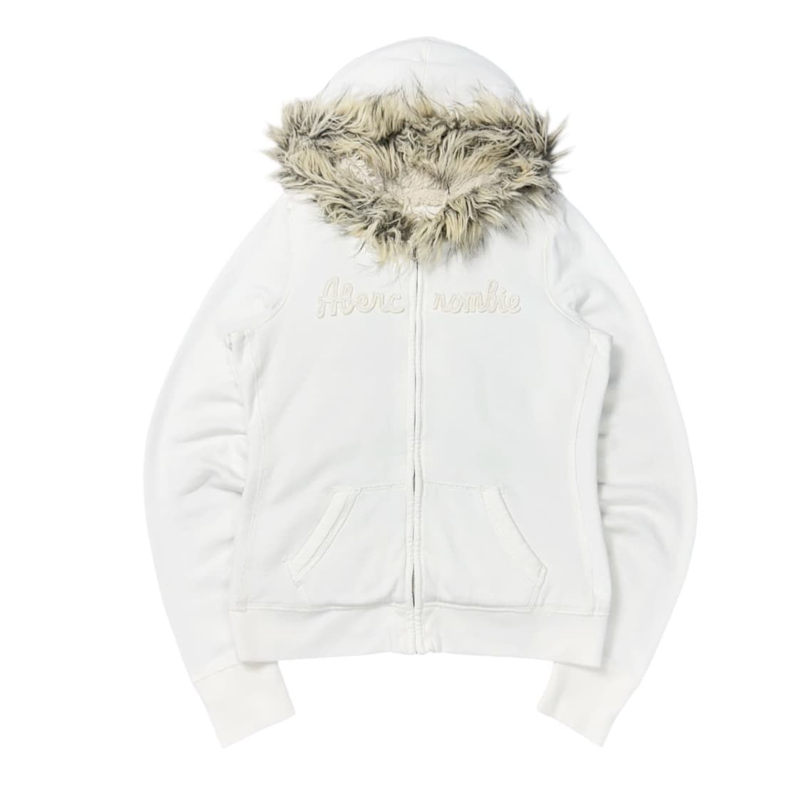 (M) 아베크롬비 울프 죠 후드집업 화이트 상품이미지1