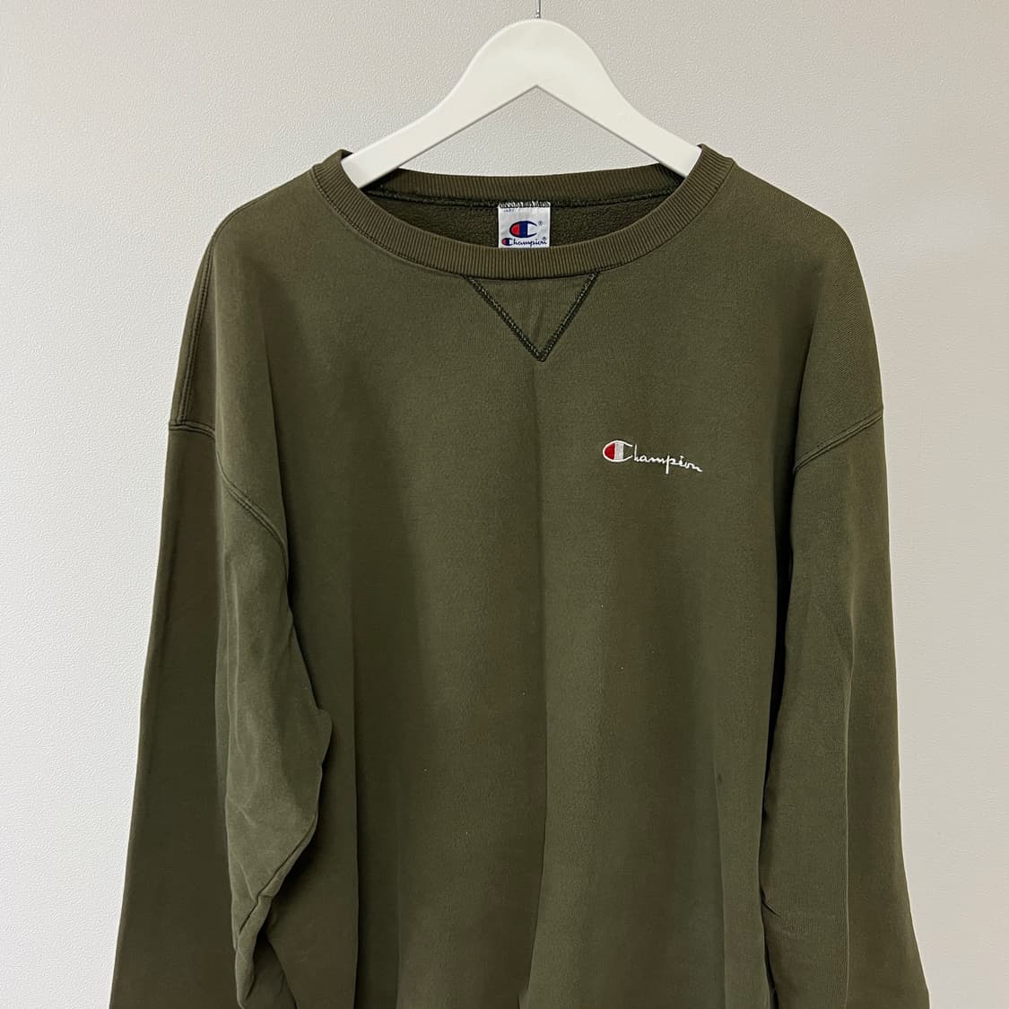 챔피온 90s USA 빈티지 스웻 맨투맨 카키 상품이미지6