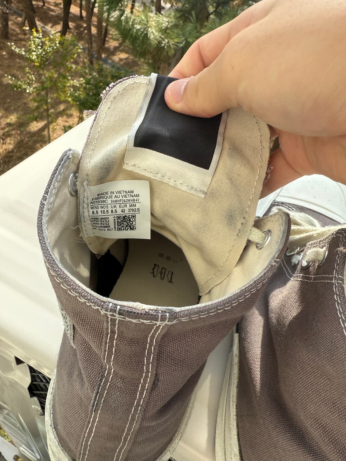 컨버스 x 다크쉐도우 터보다크 척 70 하이 그레이 상품이미지6