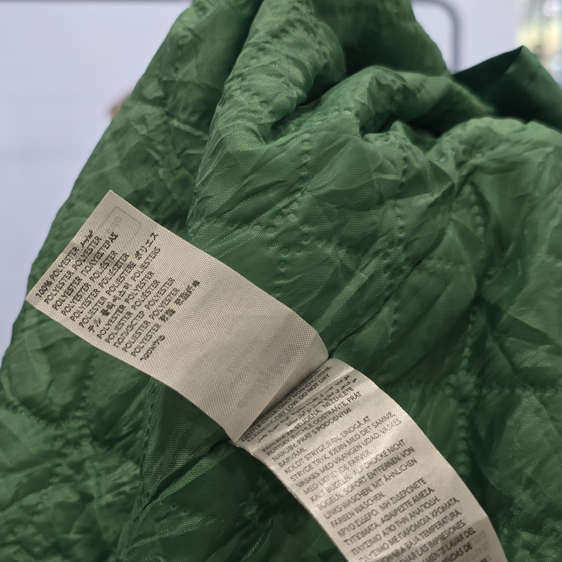 ealikted BOSTON 보스턴 래터링 새틴 스타디움 재킷 그린 L 상품이미지5