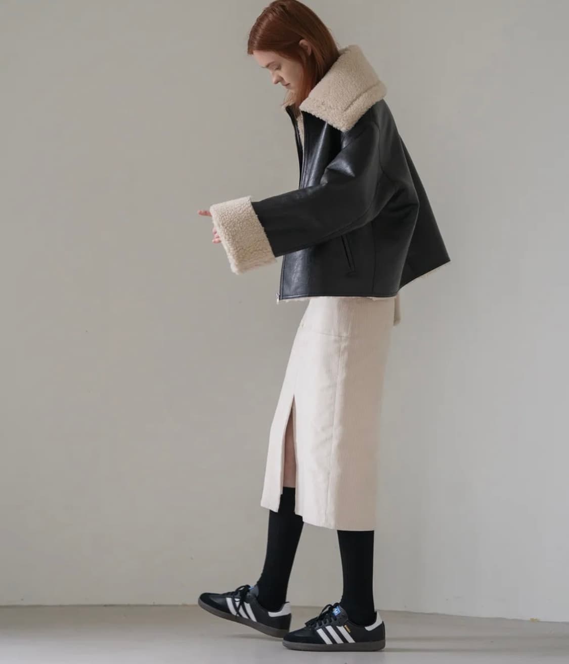 리파인드 램스울 오버핏 무스탕 자켓 상품이미지4