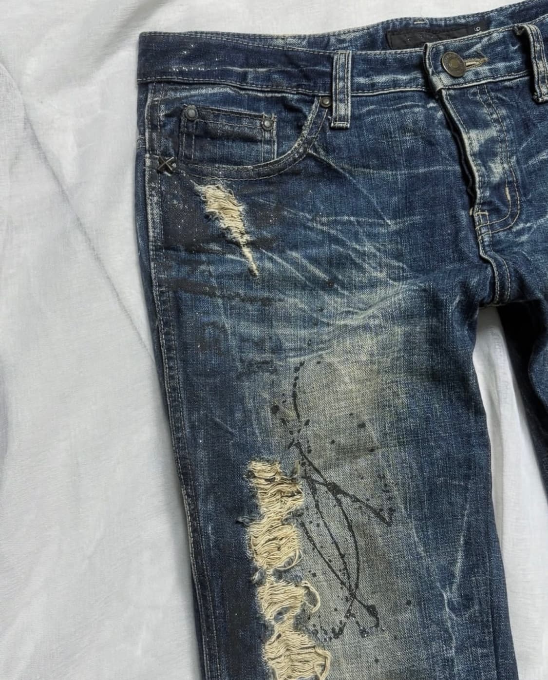 Gostar Washing Damage Detail Denimjeans 상품이미지2