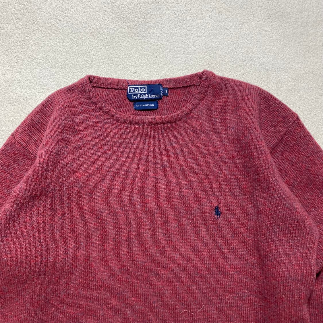 폴로 랄프로렌 버건디 울 니트 상품이미지3