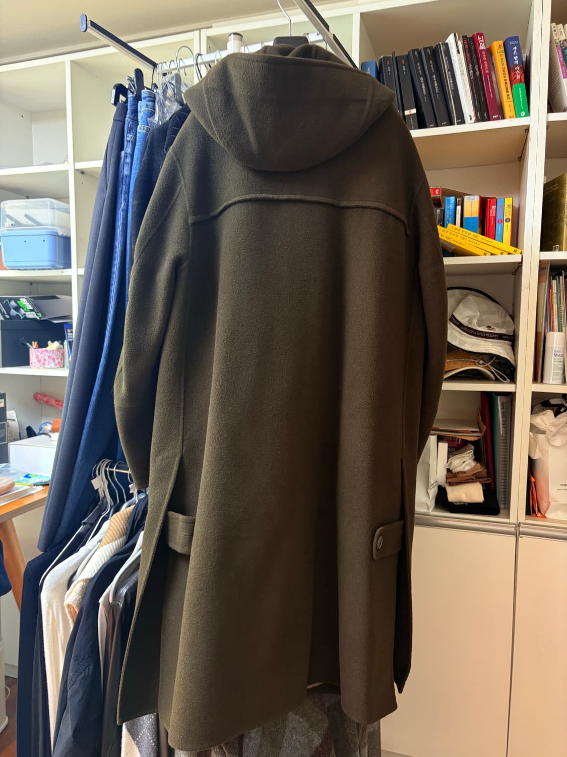 커스텀멜로우 2122aw 올리브 롱코트 판매합니다. 상품이미지3