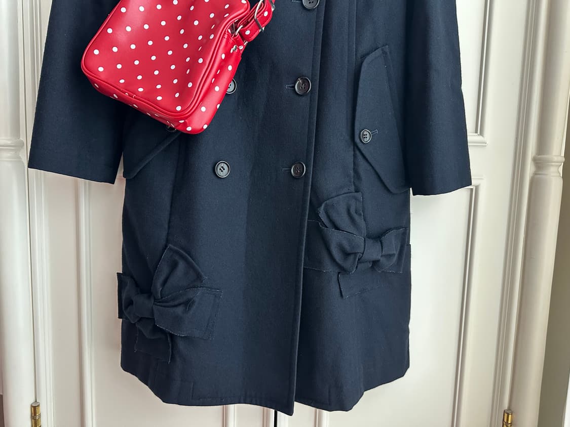 Comme des Garcons ribbon applique coat 상품이미지3