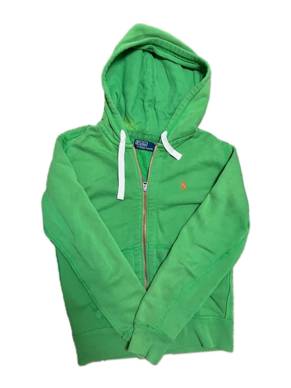 폴로 랄프로렌 그린 & 오렌지 포니 후드 집업 상품이미지1
