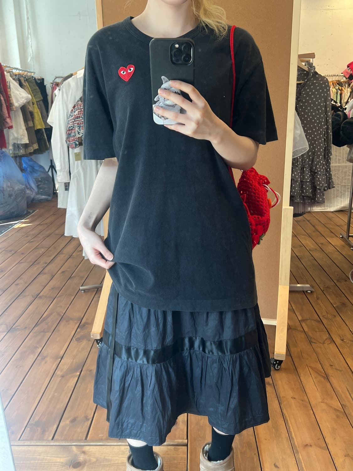 꼼데가르송 블랙 베이직 반팔 상품이미지7