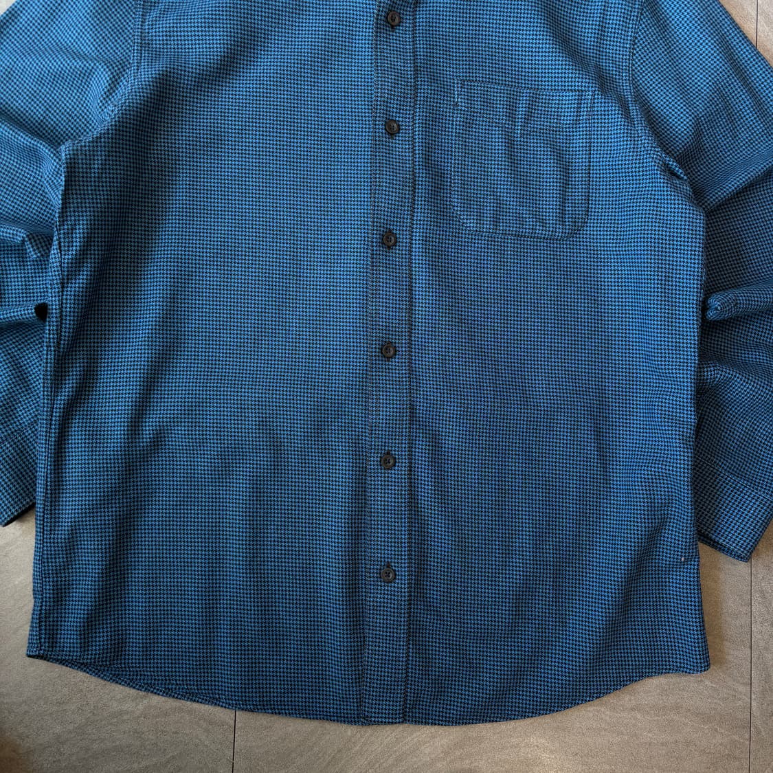 L.L.bean 정품 엘엘빈 체크 블루 해비 코튼 셔츠 상품이미지4