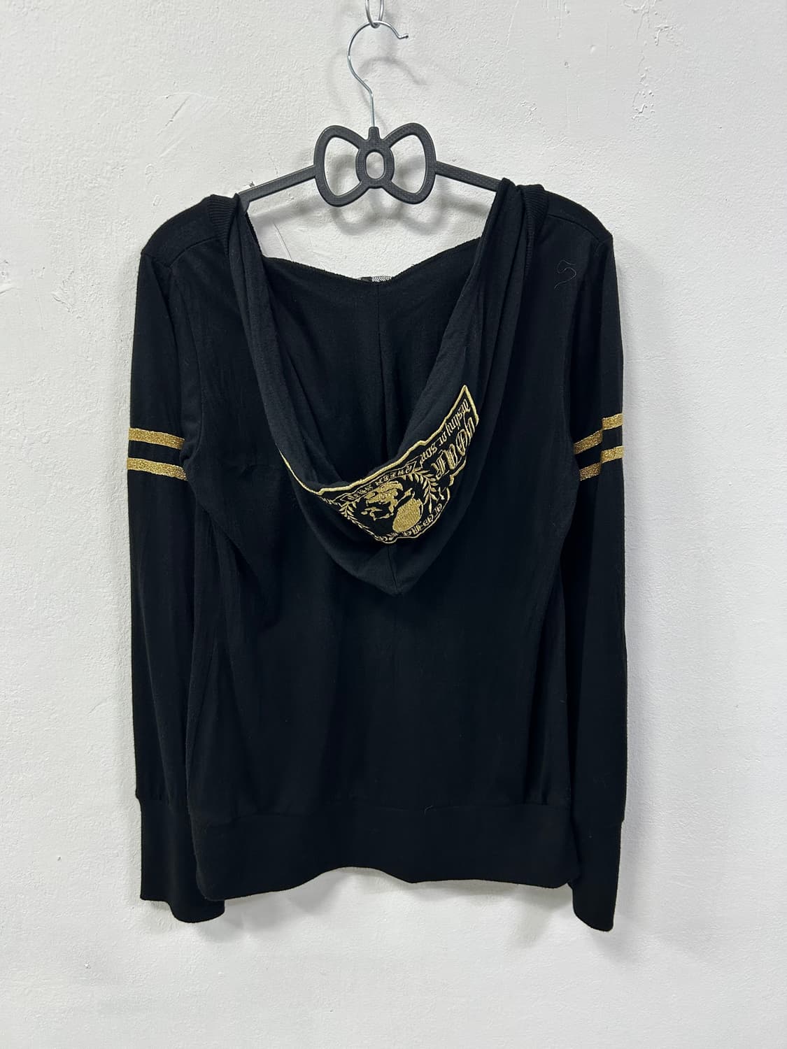 [VIDA ROSEO] 펑크 스컬 골드 글리터 후드집업 상품이미지6