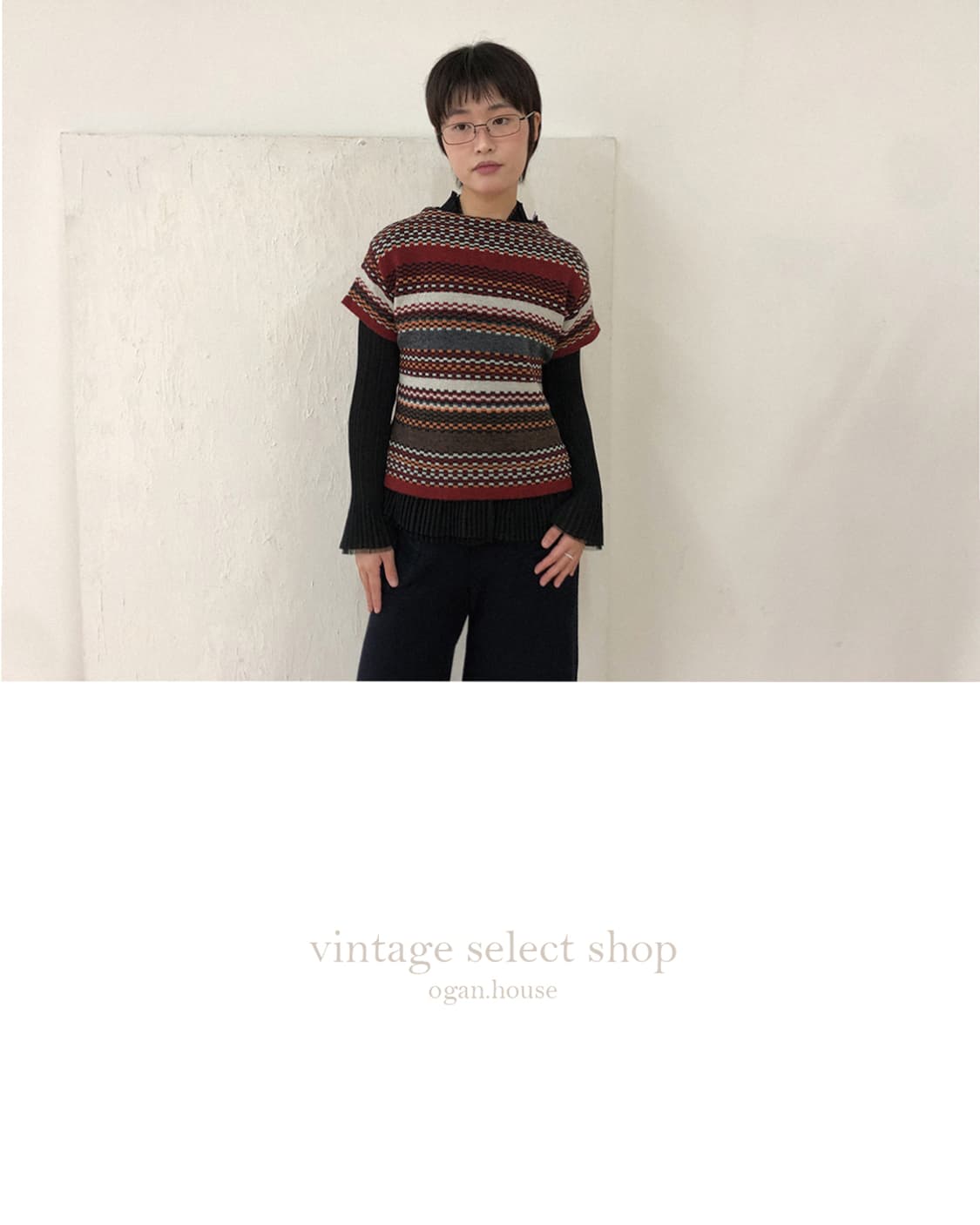 vintage nordic knit top 상품이미지1