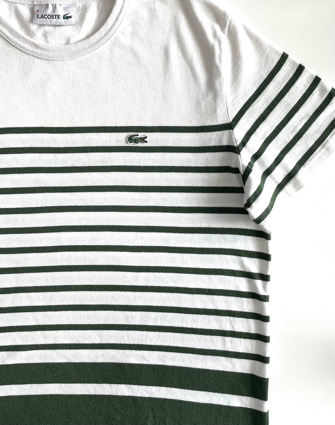 라코스테 스트라이프 반팔 티셔츠 M 상품이미지1