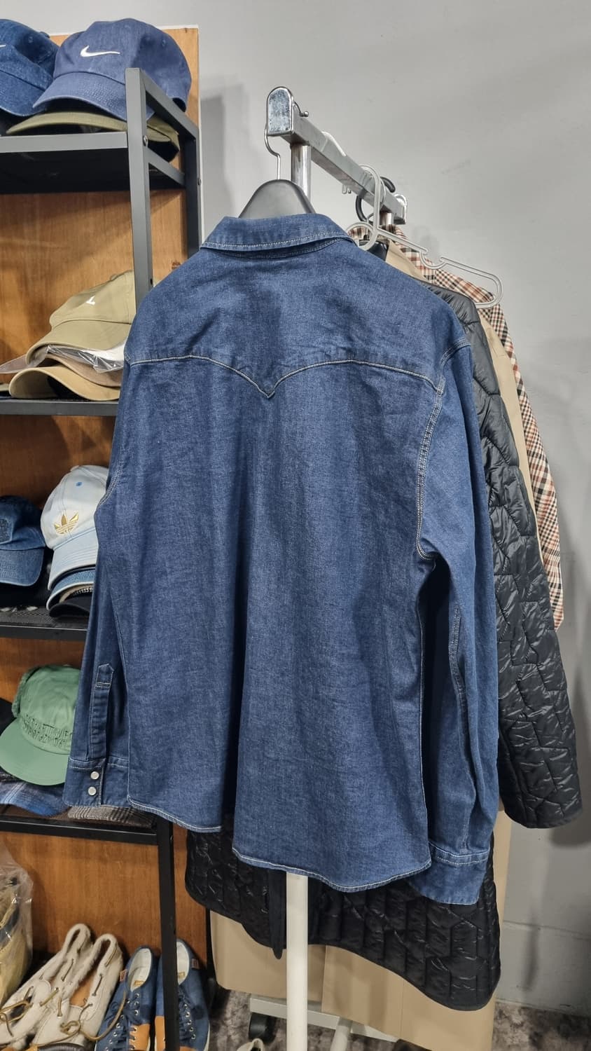 ((리 바 이 스)) 웨스턴 데님셔츠 L(가슴단면54) 상태A급 상품이미지3