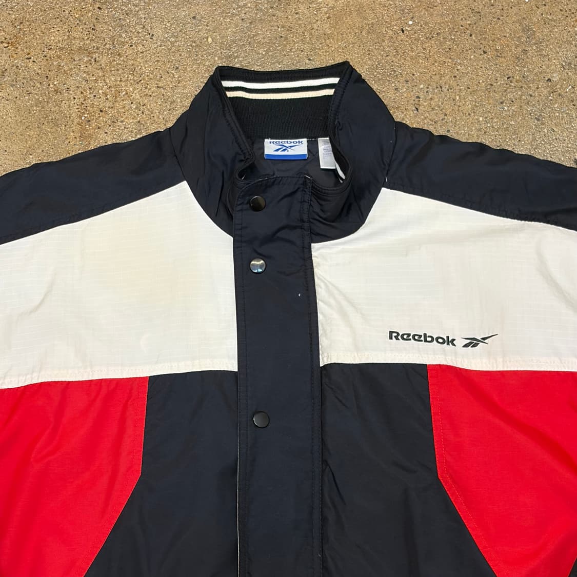 레어 90s 미국 빈티지 리복 빅로고 바람막이 패딩 자켓 상품이미지7