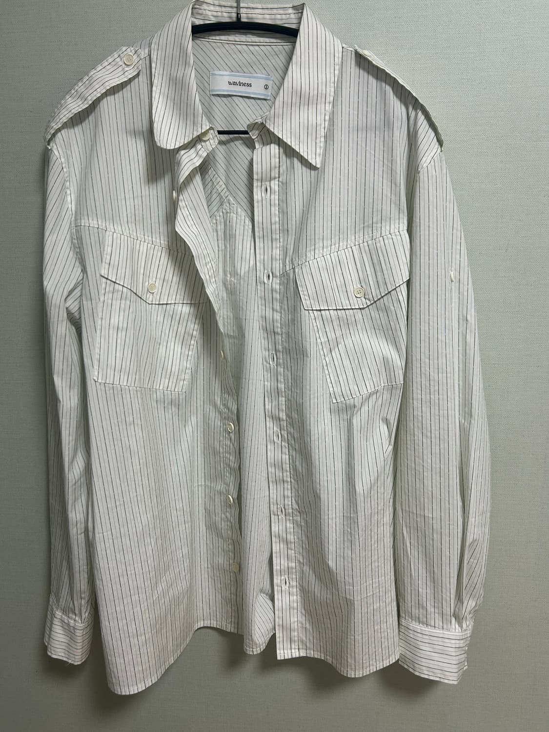 웨이비니스 마에스트로 견장 셔츠 그린 1사이즈 상품이미지1