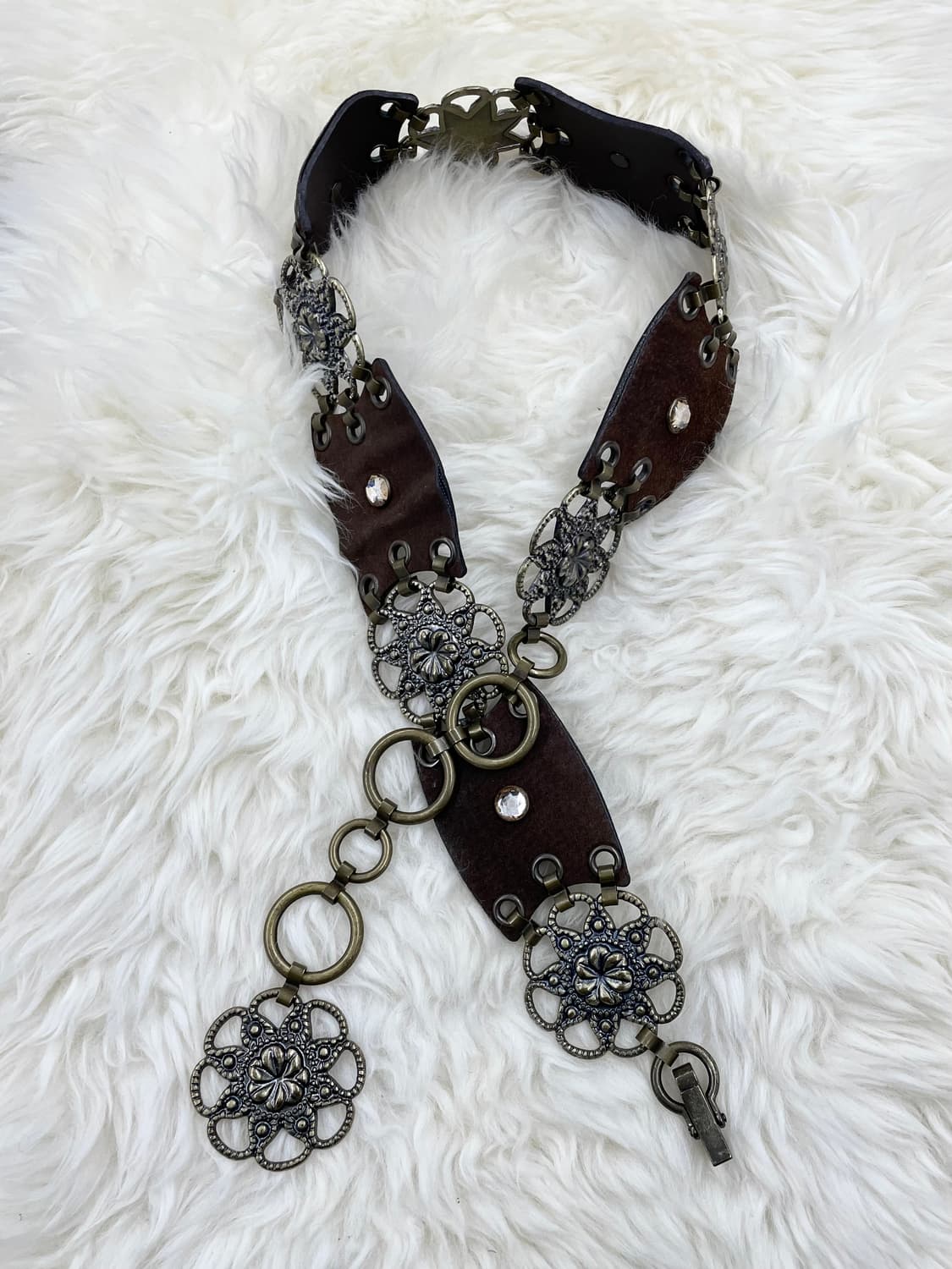 오리엔탈 엔틱 플라워 체인 벨트 상품이미지4