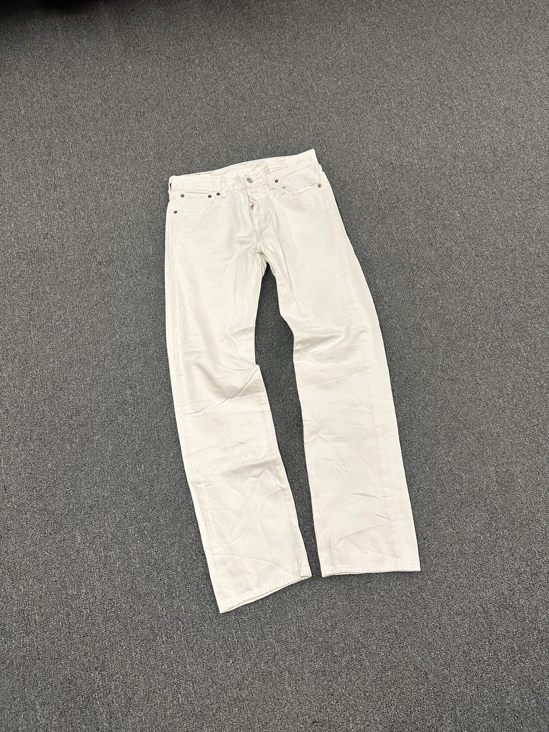 30) 리바이스 501 크림진 화이트 데님 상품이미지3