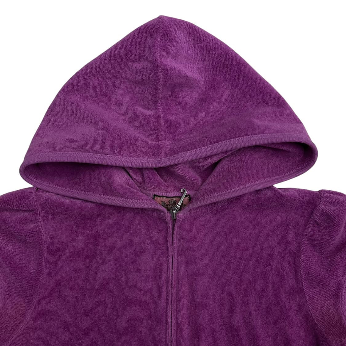 쥬시꾸뛰르 퍼플 테리 반팔 후드집업 상품이미지4