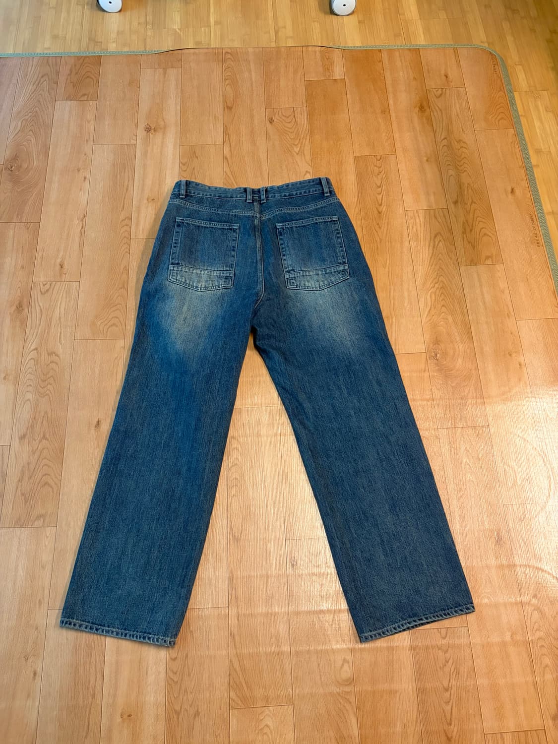 (2)러프사이드 드레이프 데님 미디엄블루 상품이미지2