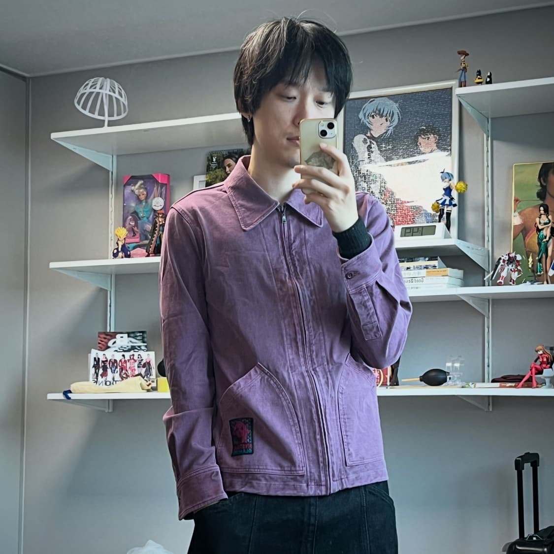 히스테릭 글래머 가먼트다잉 집업 셔츠 상품이미지6