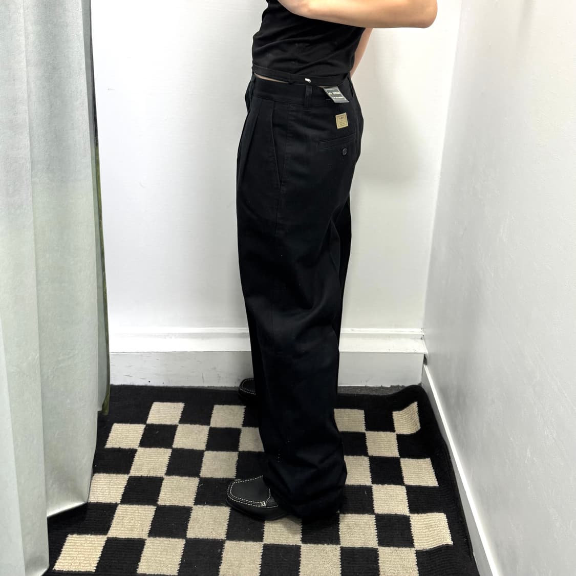 로렌 랄프로렌 블랙 코튼 핀턱 슬랙스 상품이미지2