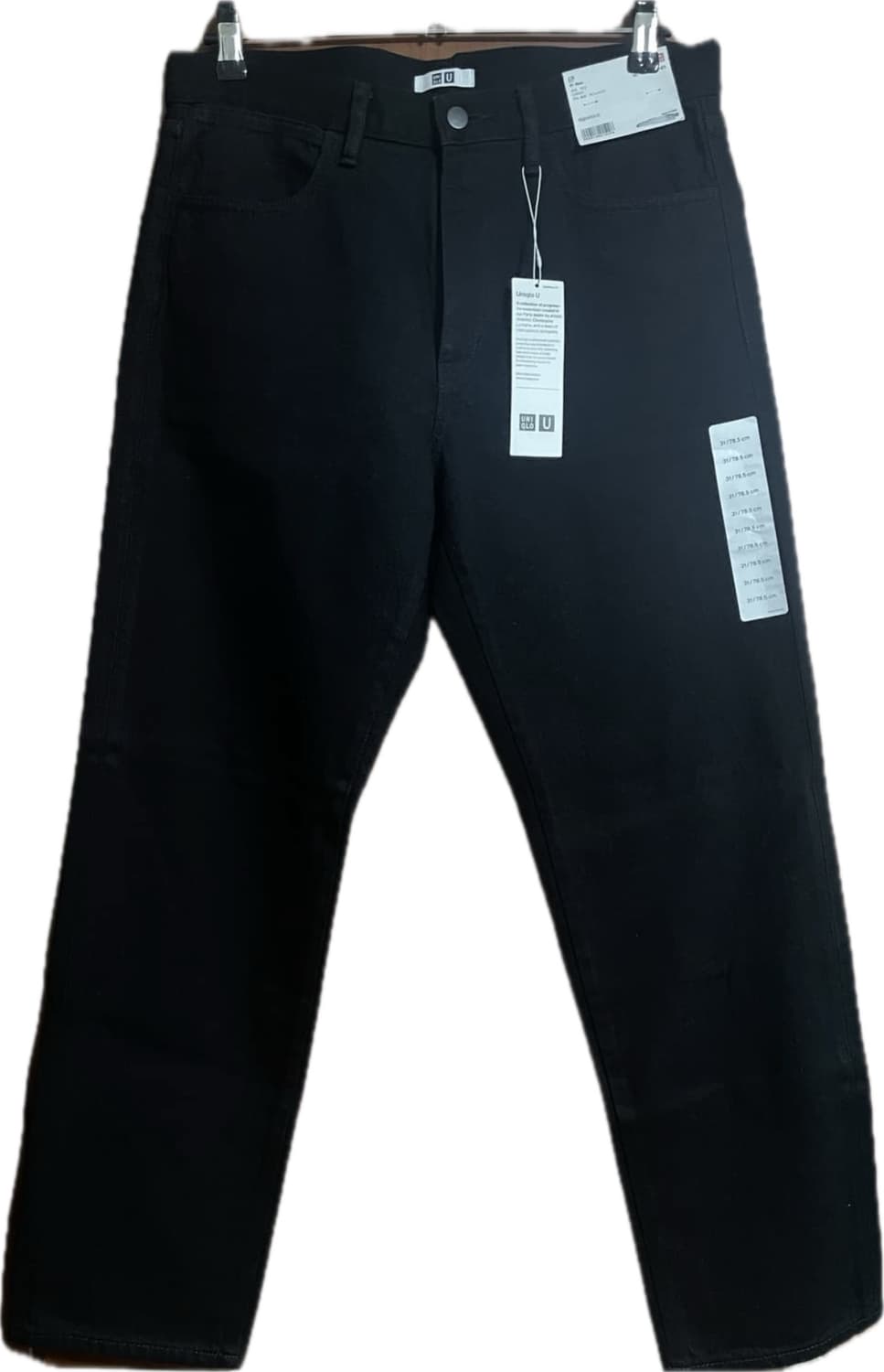 유니클로 U 르메르 레귤러피트 진 블랙 31 새상품 (레귤러 핏 데님) 상품이미지2