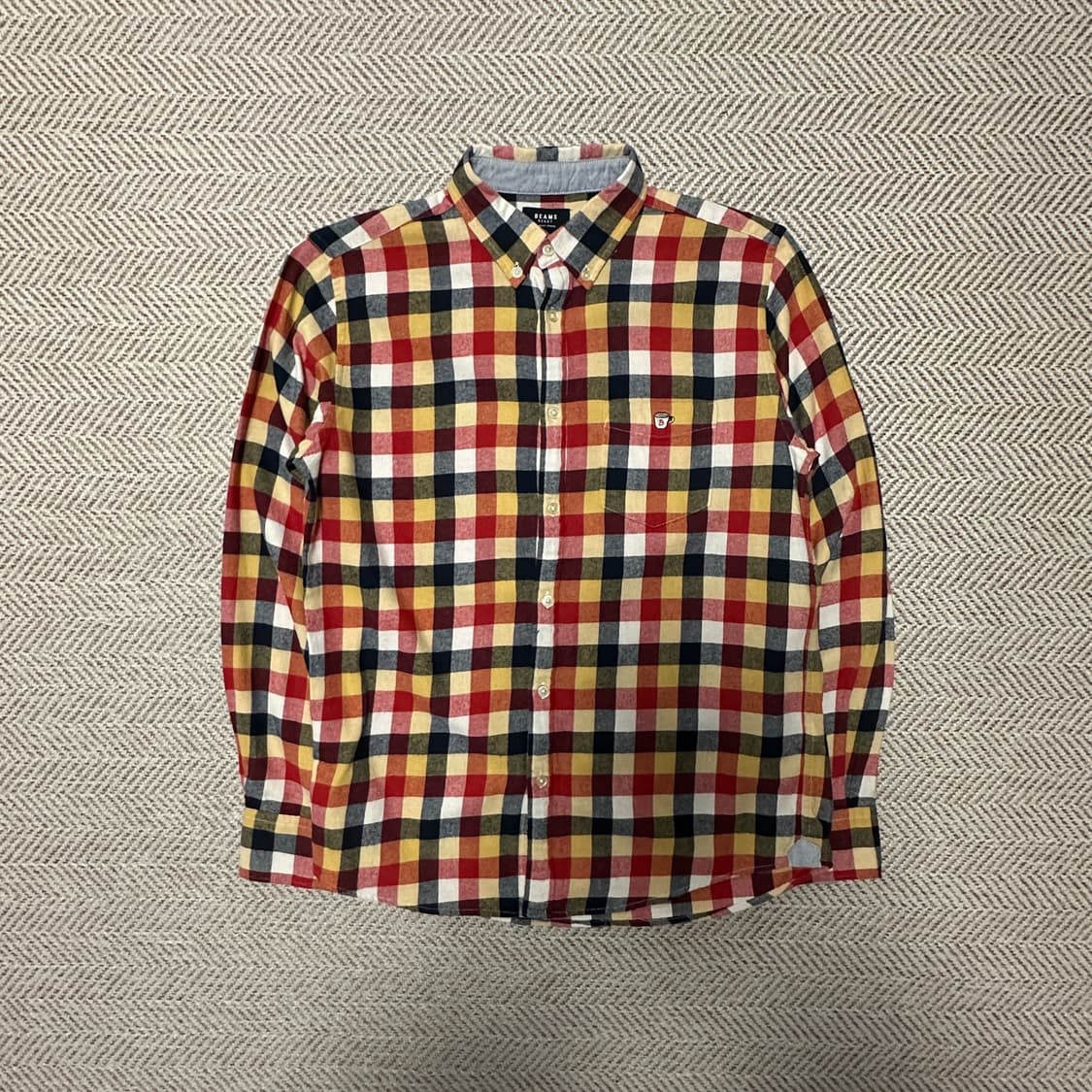 BEAMS heart cotton check shirt 상품이미지1