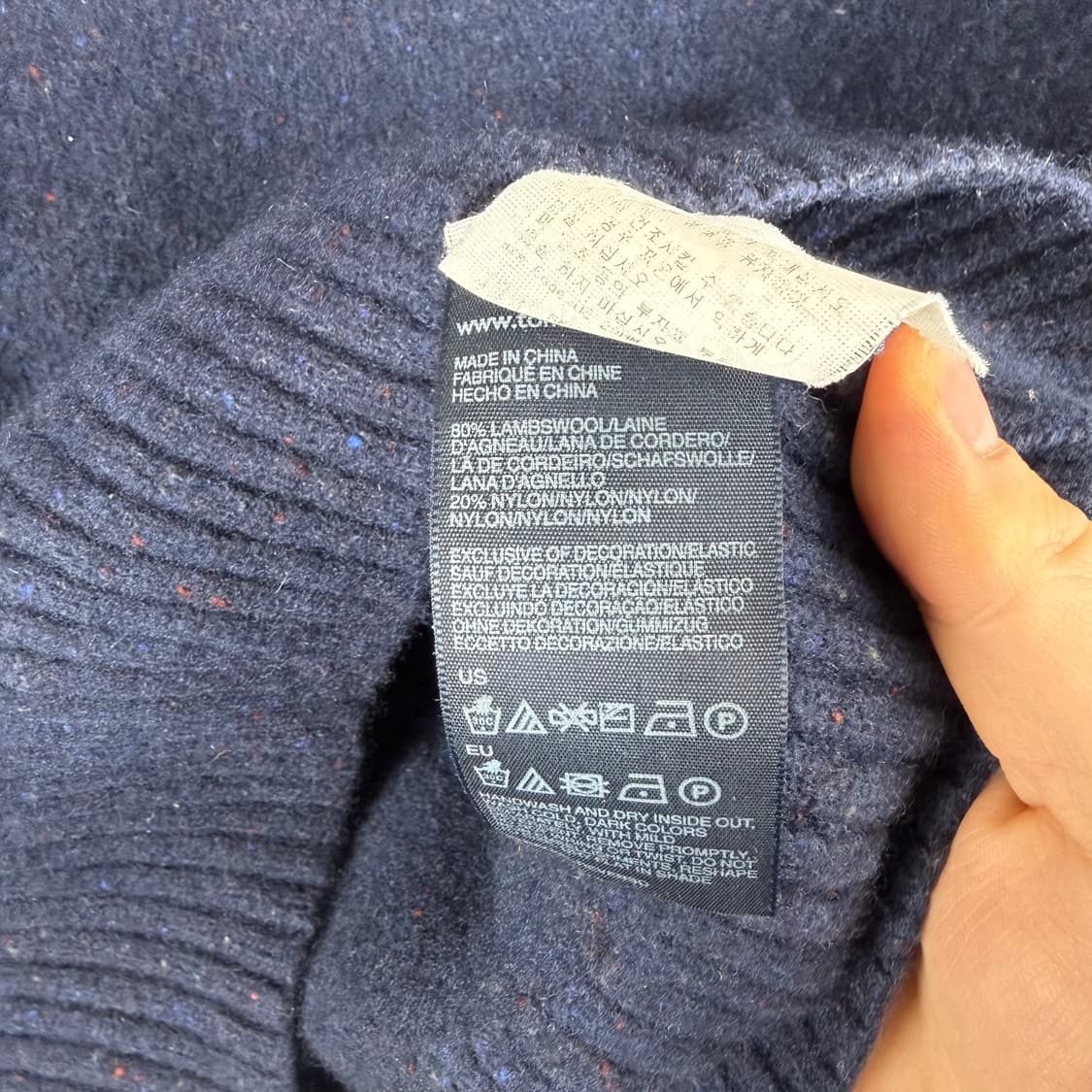 S) 타미힐피거 우먼스 울 라운드 니트 네이비 상품이미지5