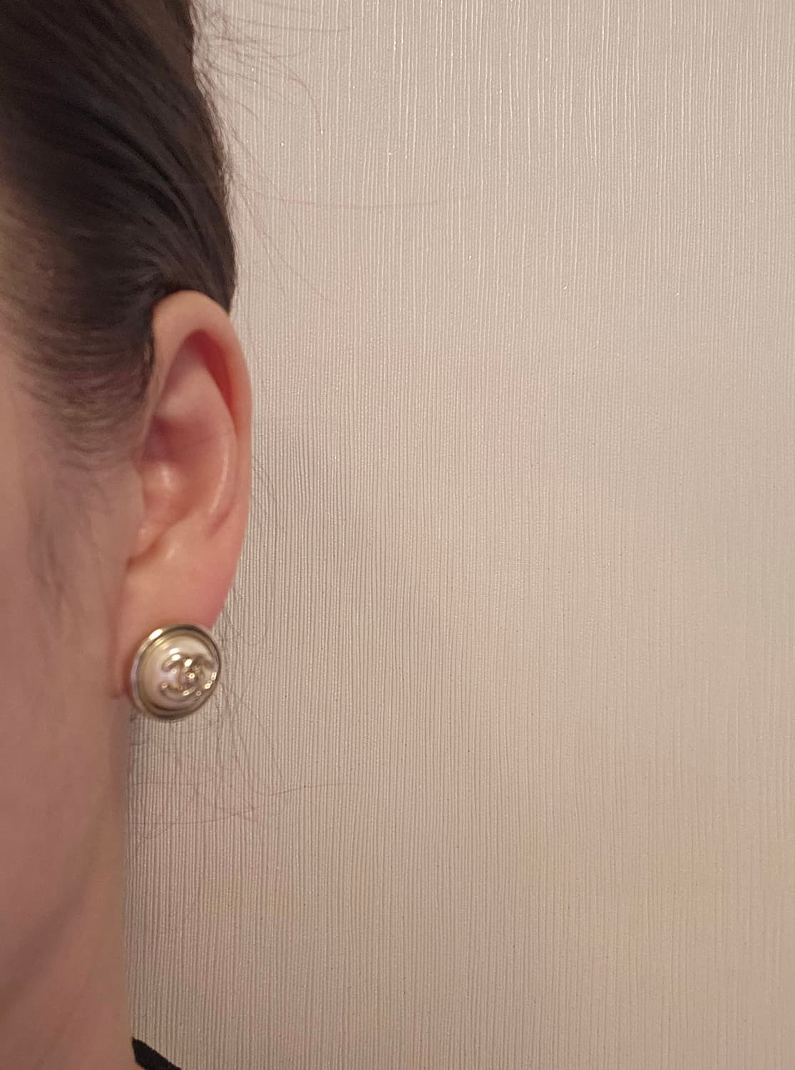 샤넬 CC 턴락 단추진주 금장 귀걸이 업사이클링 상품이미지7