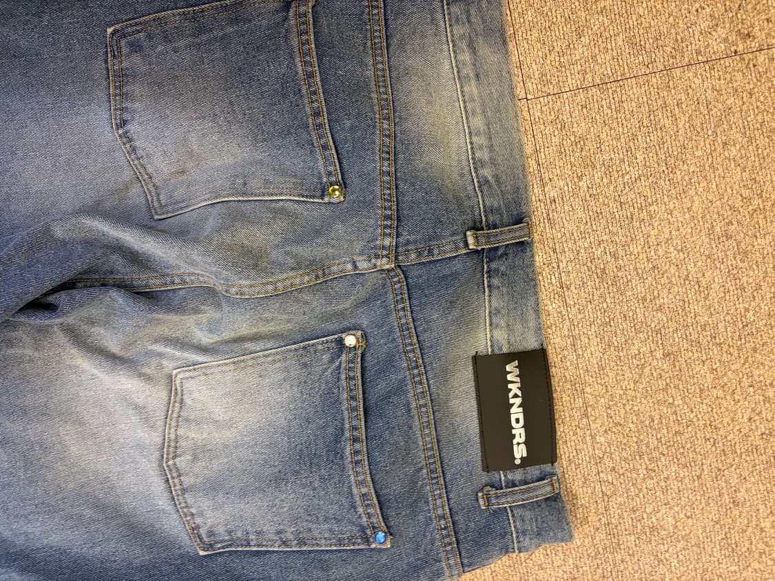 WKNDRS 스터드 데님 와이드 팬츠 M 상품이미지3