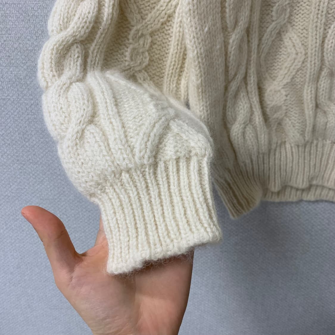아이보리 케이블니트 상품이미지4