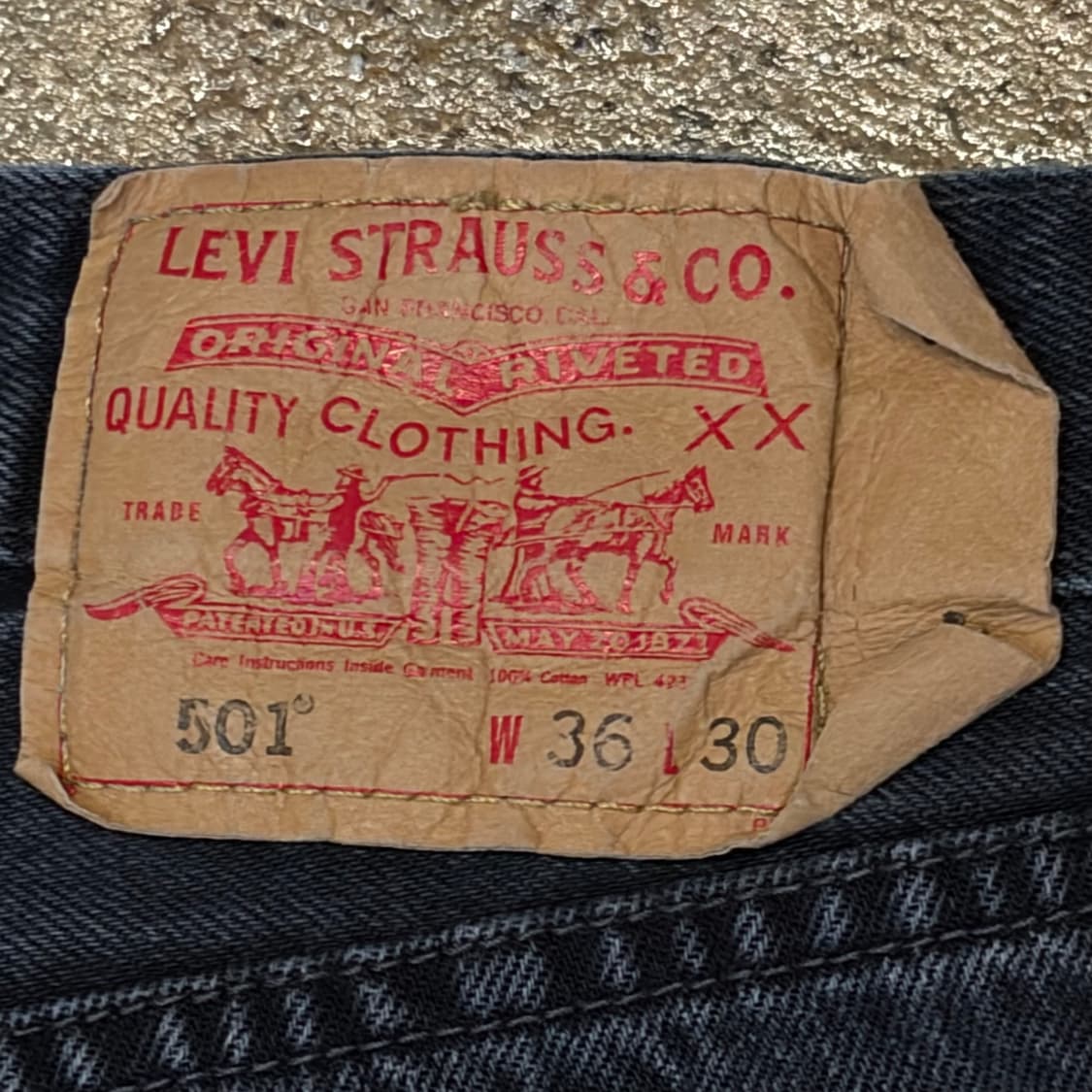 00s 미국 빈티지 리바이스 501 블랙진 청바지 상품이미지7