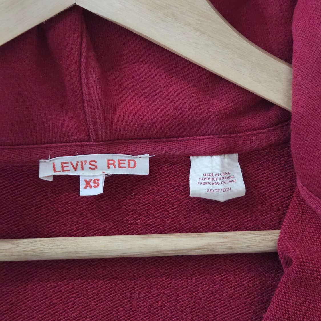 리바이스 레드 후드집업 XS 상품이미지4