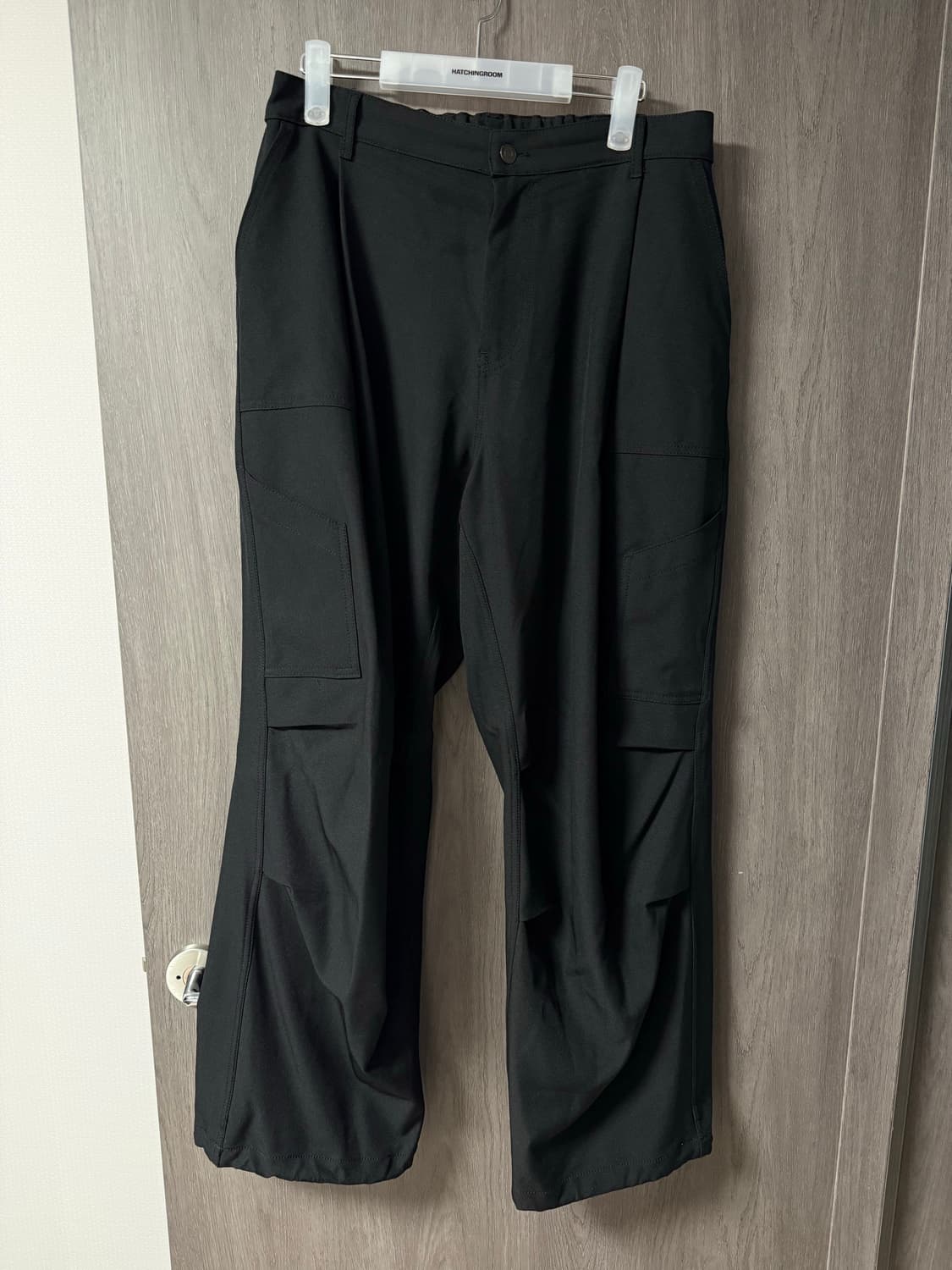 비긴202 One Tuck Wide Baker Pants Black 상품이미지4