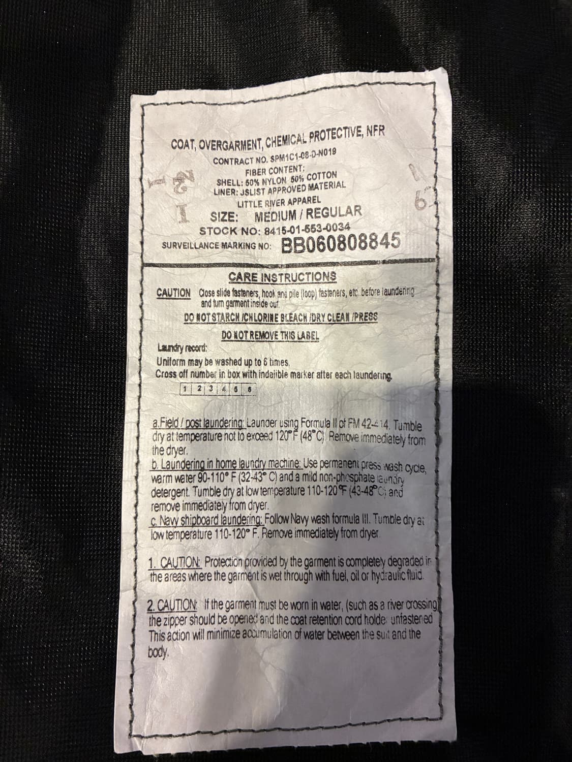 M) 미군 오리지날 ACU 화생방 자켓 상품이미지4