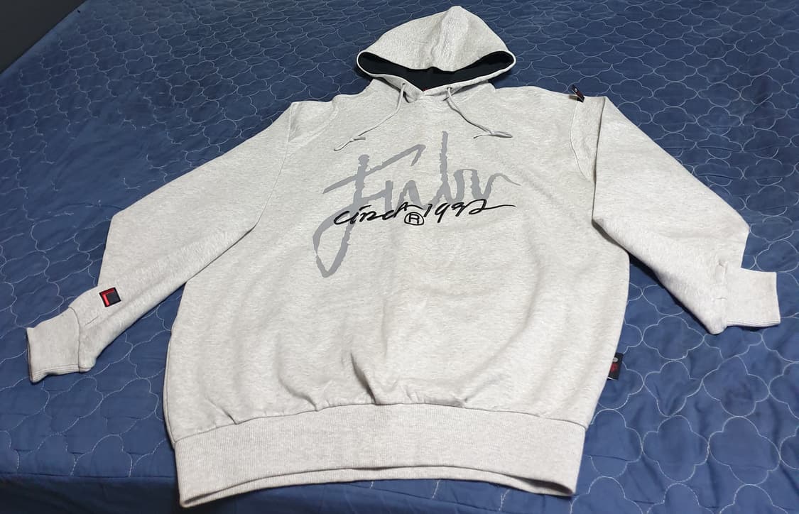 FUBU 오버핏 기모후드티 그레이 (XL) 상품이미지1