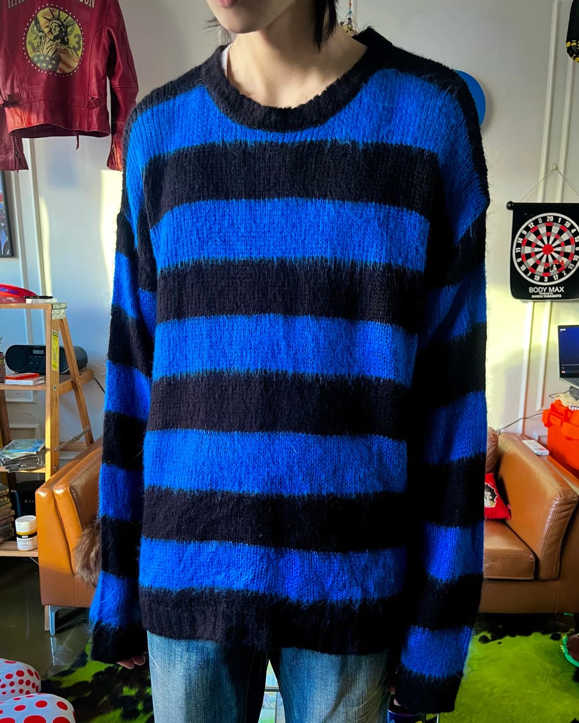JPN Vintage Blue Kurt Cobain Hairy Knit 상품이미지2