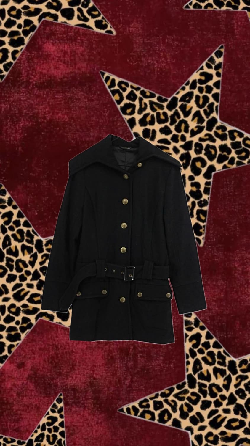 오네갸루 갸루깔 숏코트 블랙코트 상품이미지1