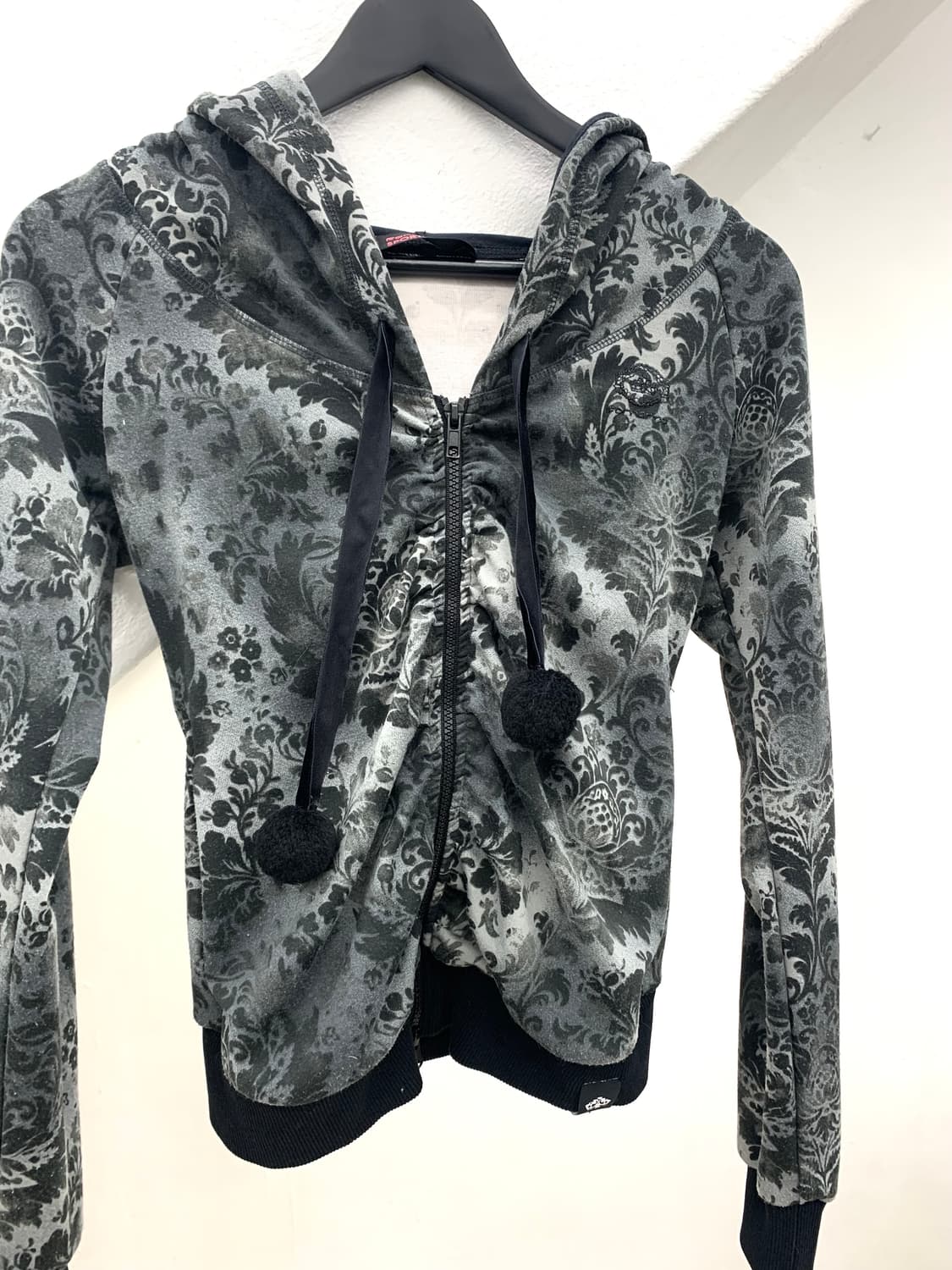 Oriental detail shirring hoodie  상품이미지4