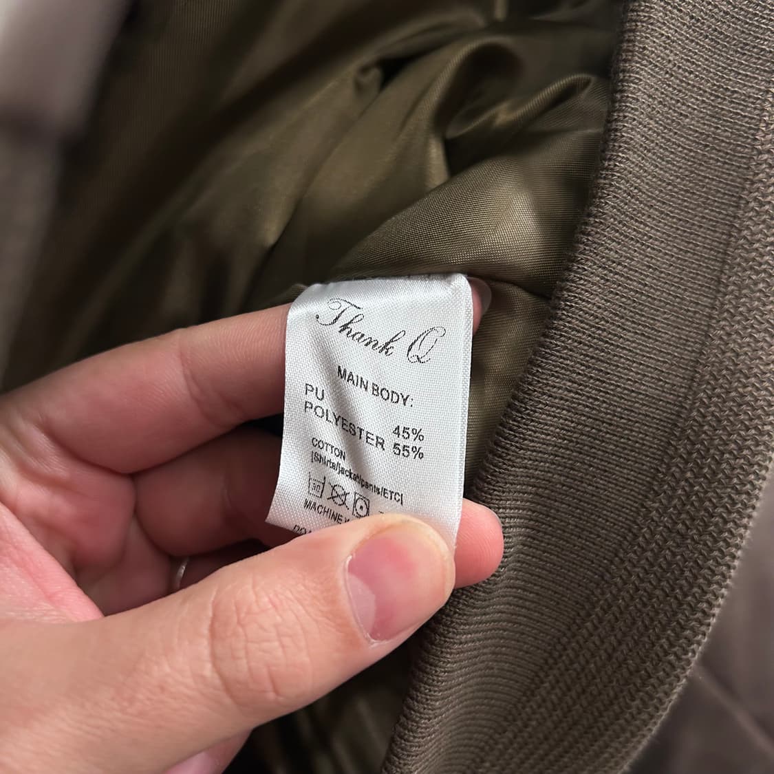 핸드메이드 에코레더 양털카라 누빔 레더 봄버자켓 상품이미지4