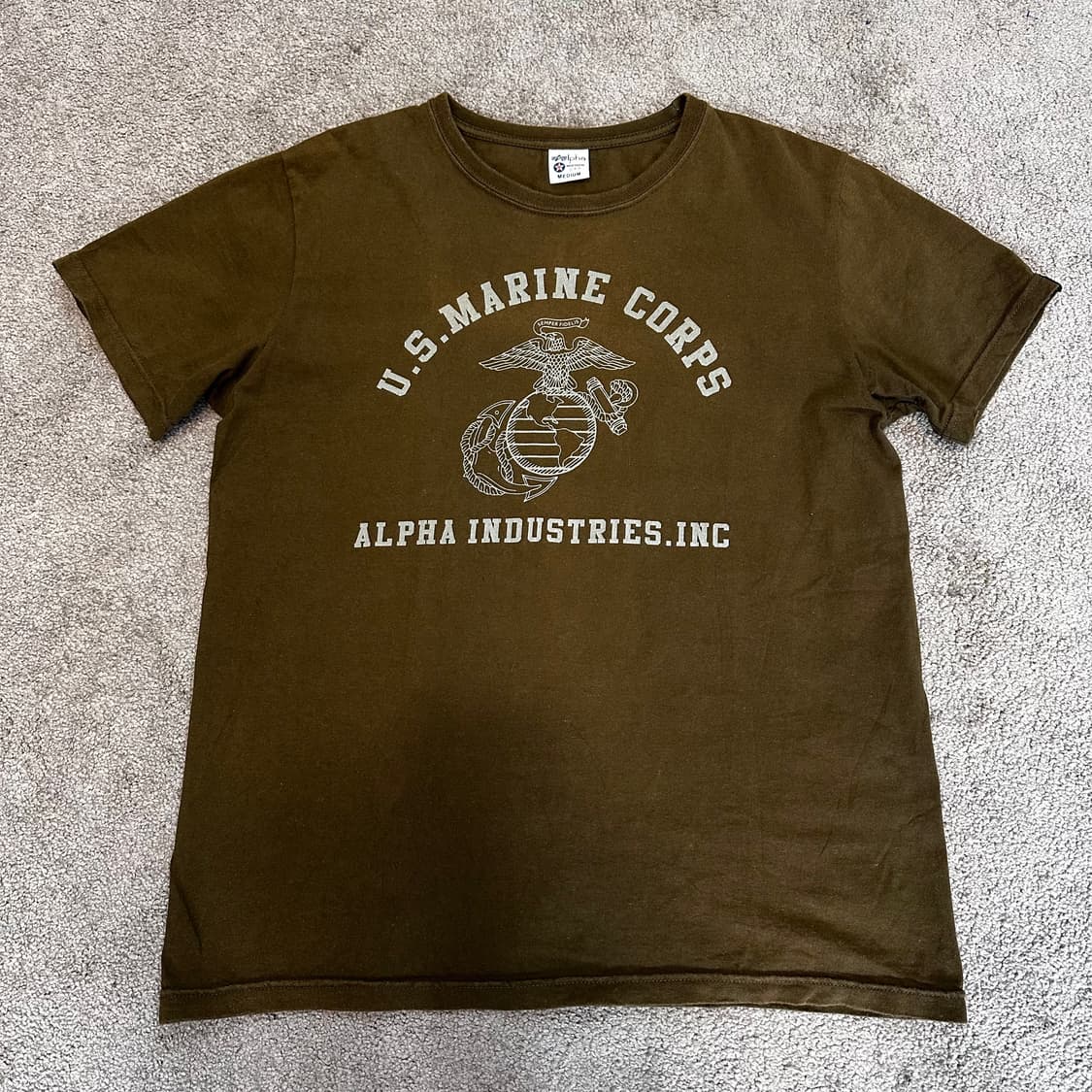 알파인더스트리 USMC 로고 반팔 티셔츠M 상품이미지5